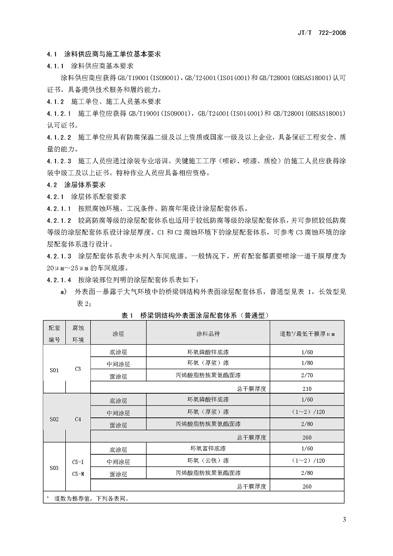 公路橋梁鋼結(jié)構(gòu)防腐涂裝技術(shù)條件