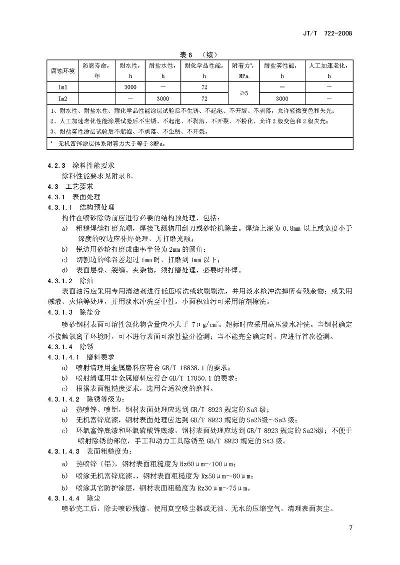 公路橋梁鋼結(jié)構(gòu)防腐涂裝技術(shù)條件